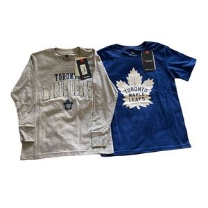 Fanatics Youth Toronto Maple Leafs Blue/Gray Combo Tee set sz S